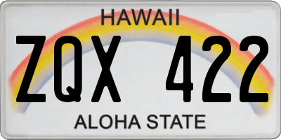 HI license plate ZQX422