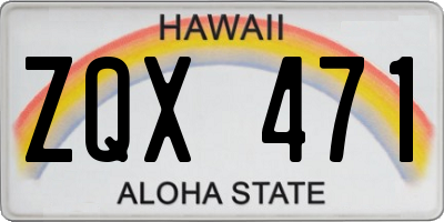 HI license plate ZQX471