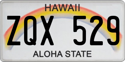 HI license plate ZQX529