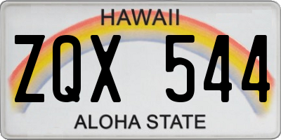 HI license plate ZQX544