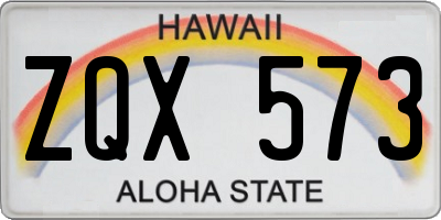 HI license plate ZQX573
