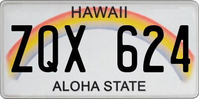HI license plate ZQX624