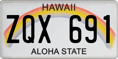 HI license plate ZQX691