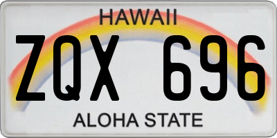 HI license plate ZQX696