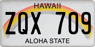 HI license plate ZQX709