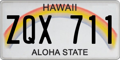 HI license plate ZQX711