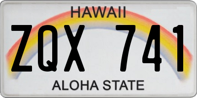 HI license plate ZQX741