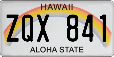 HI license plate ZQX841