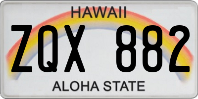 HI license plate ZQX882