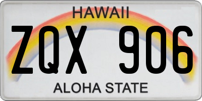 HI license plate ZQX906