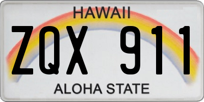 HI license plate ZQX911