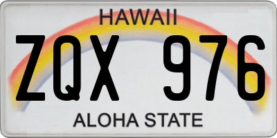 HI license plate ZQX976