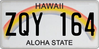 HI license plate ZQY164