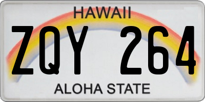 HI license plate ZQY264