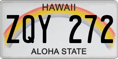 HI license plate ZQY272