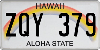 HI license plate ZQY379