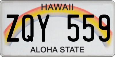 HI license plate ZQY559