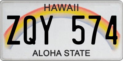 HI license plate ZQY574
