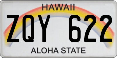 HI license plate ZQY622