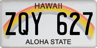 HI license plate ZQY627