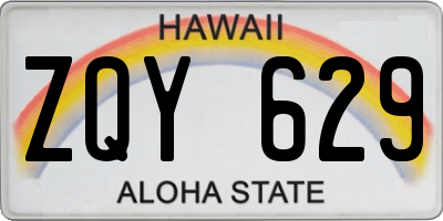 HI license plate ZQY629