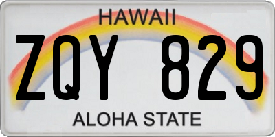 HI license plate ZQY829