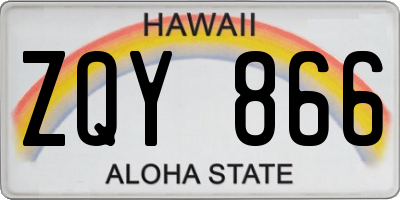 HI license plate ZQY866