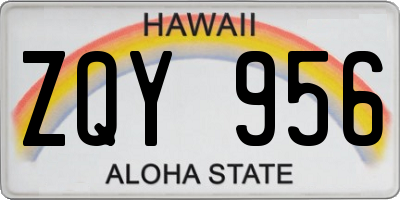 HI license plate ZQY956