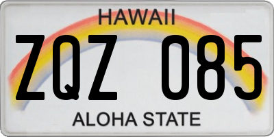 HI license plate ZQZ085