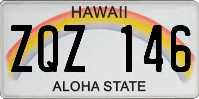 HI license plate ZQZ146