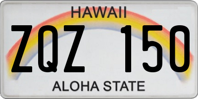 HI license plate ZQZ150
