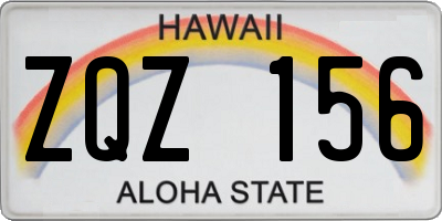 HI license plate ZQZ156
