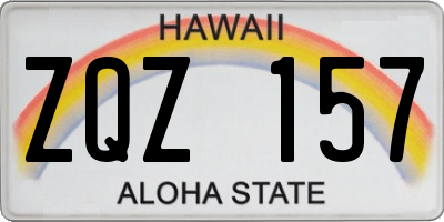HI license plate ZQZ157
