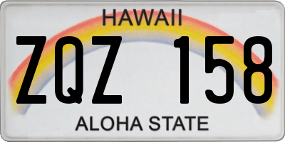 HI license plate ZQZ158