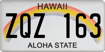 HI license plate ZQZ163