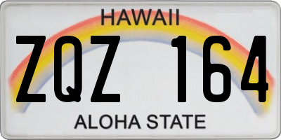 HI license plate ZQZ164