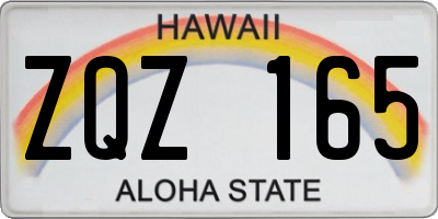 HI license plate ZQZ165
