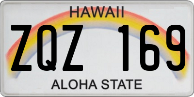 HI license plate ZQZ169