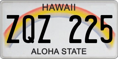 HI license plate ZQZ225