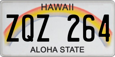 HI license plate ZQZ264