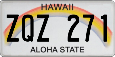 HI license plate ZQZ271