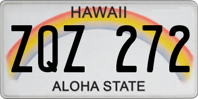HI license plate ZQZ272