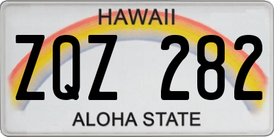 HI license plate ZQZ282