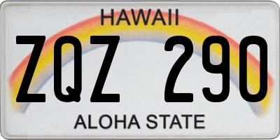 HI license plate ZQZ290