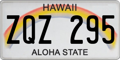 HI license plate ZQZ295