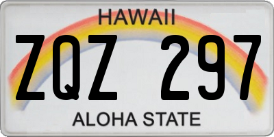 HI license plate ZQZ297