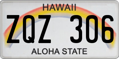 HI license plate ZQZ306