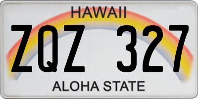 HI license plate ZQZ327