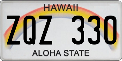 HI license plate ZQZ330