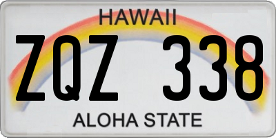 HI license plate ZQZ338